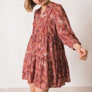 Indi & Cold San Sebastian Brando Women's Boho Mini Casual Hippie Dress Sz Large